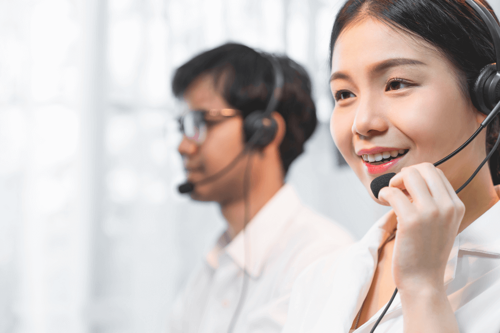 call center girl image